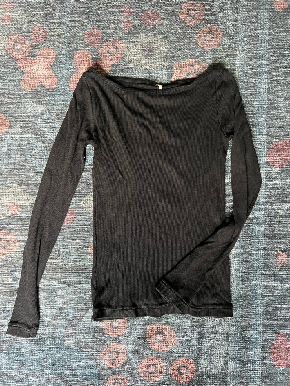 Free People Ribbed Boatneck Top